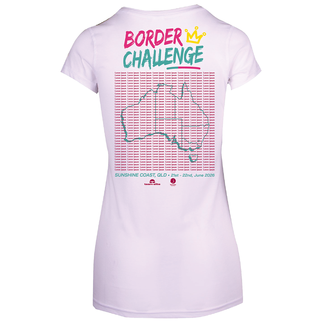 2026 Border Challenge Names T-Shirt - White