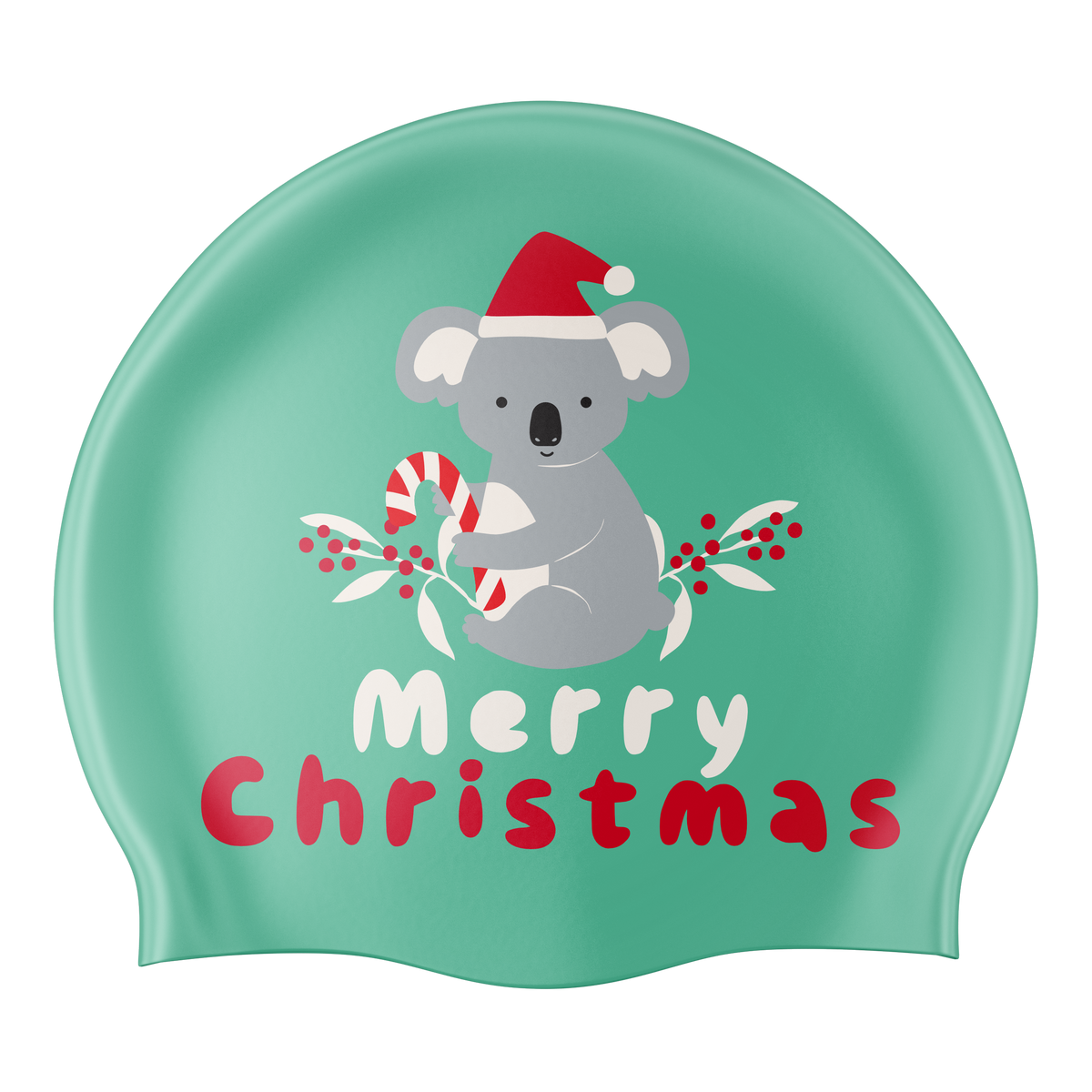 Aussie Christmas Swim Cap - Green