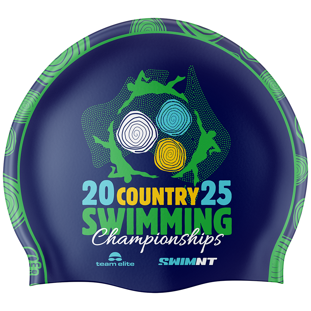 2025 Country Championships Silicone Swim Cap - Blue