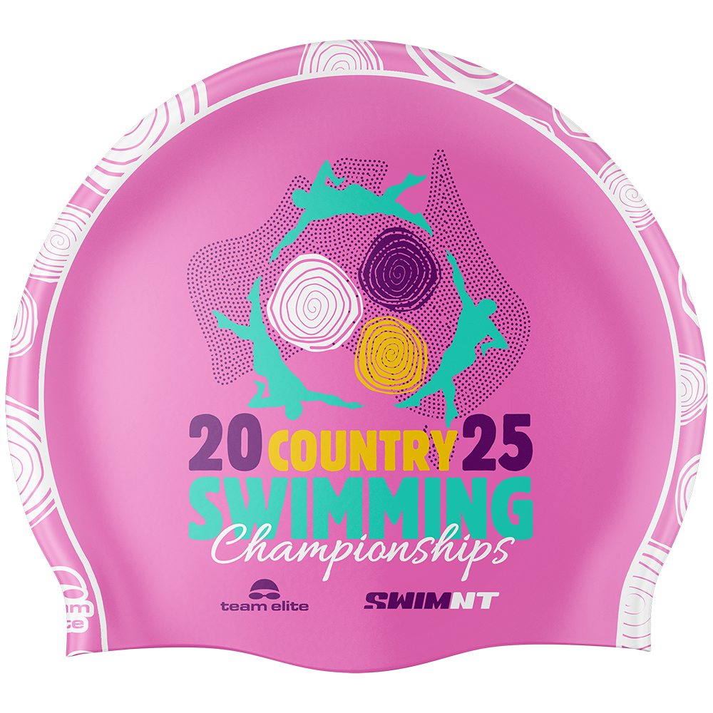 2025 Country Championships Silicone Swim Cap - Pink