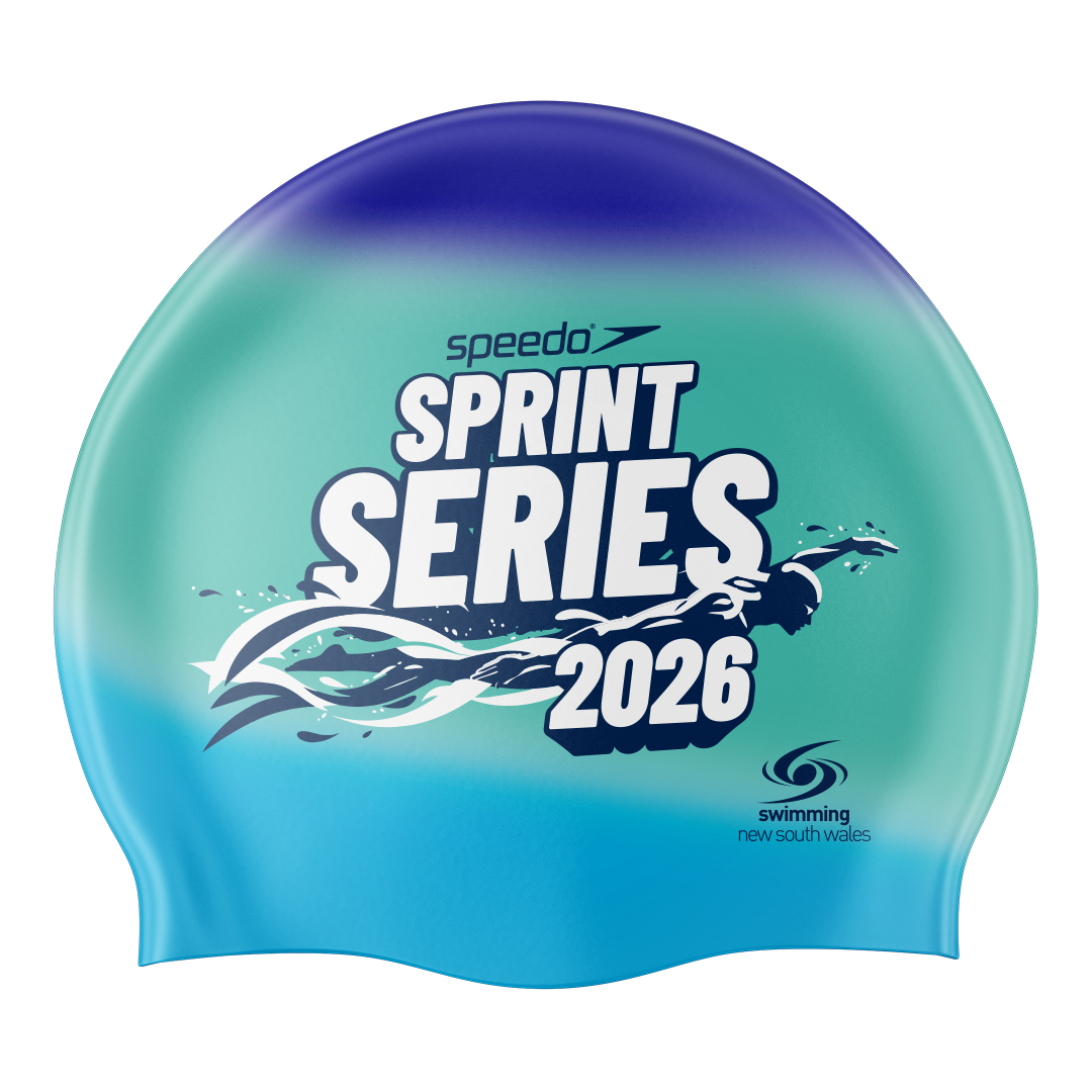 2026 SNSW Speedo Sprint Series Swim Cap - Tie Dye