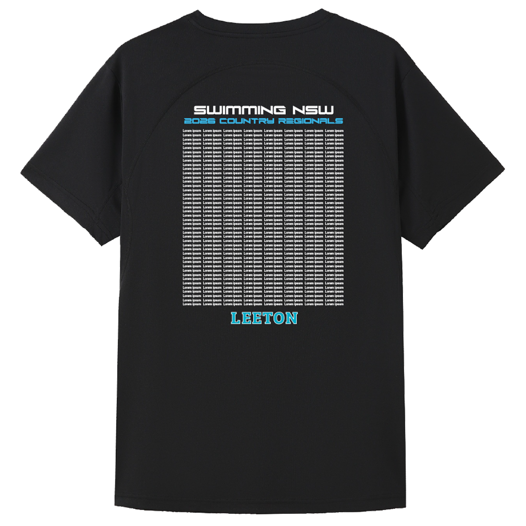 LEETON: 2026 NSW Country Regionals Names T-Shirt - Black