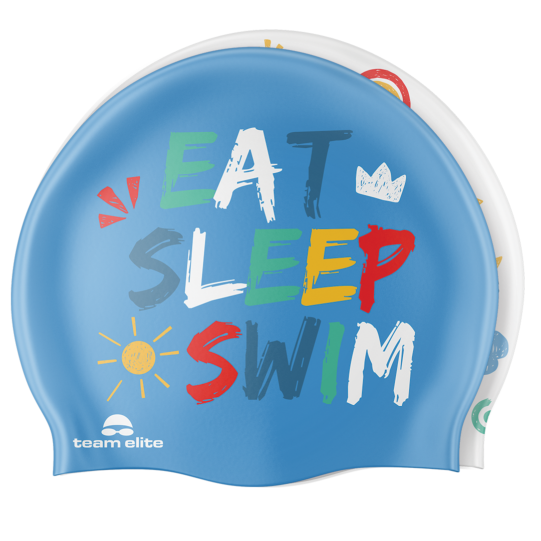 Eat Sleep Swim Adventure Swim Cap