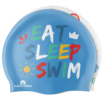 Eat Sleep Swim Adventure Swim Cap