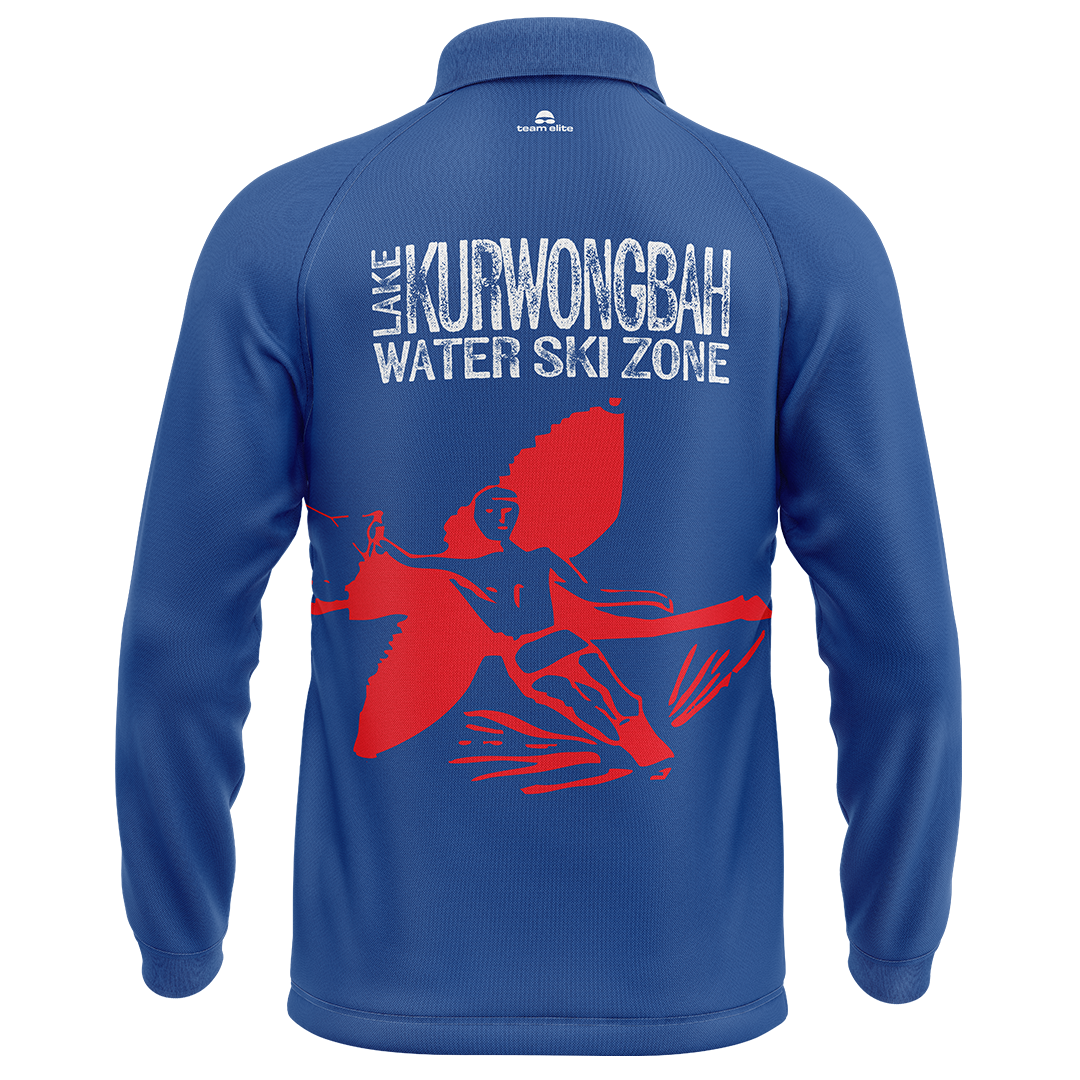Lake Kurwongbah Long-sleeve Polo - Blue