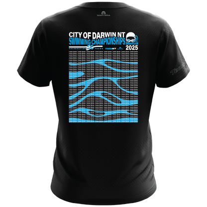 2025 NT Swimming Championships 'Names' Performance Tee - Black