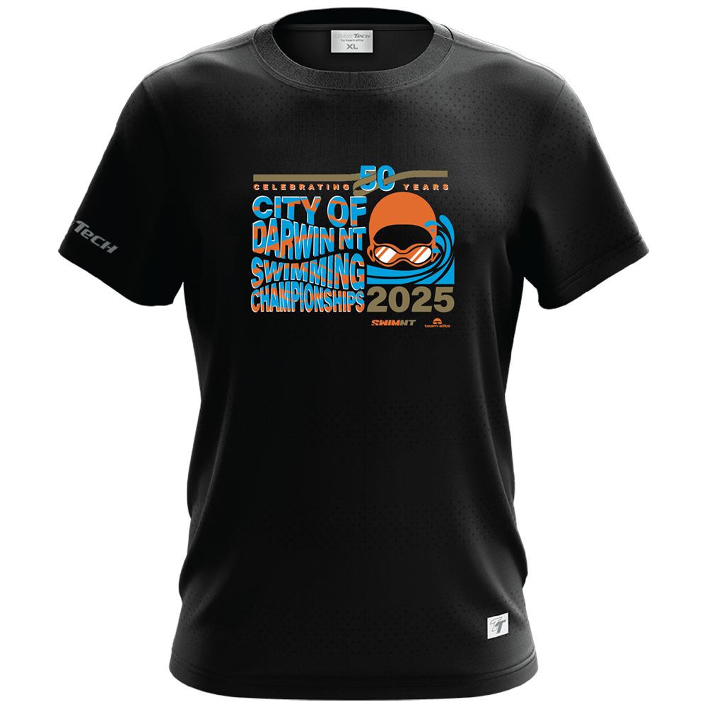 2025 NT Swimming Championships 'Names' Performance Tee - Black