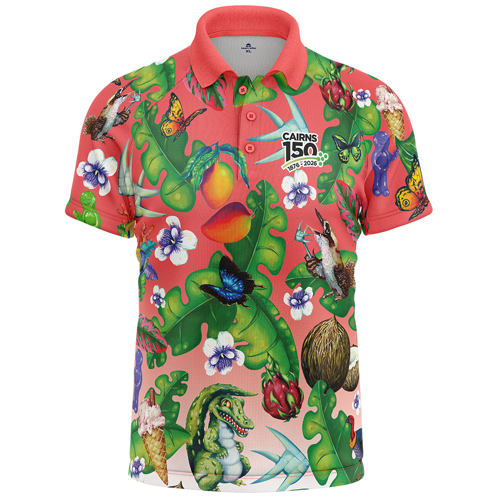 Cairns Celebrates 150 Years Mens/Unisex Polo - Coral