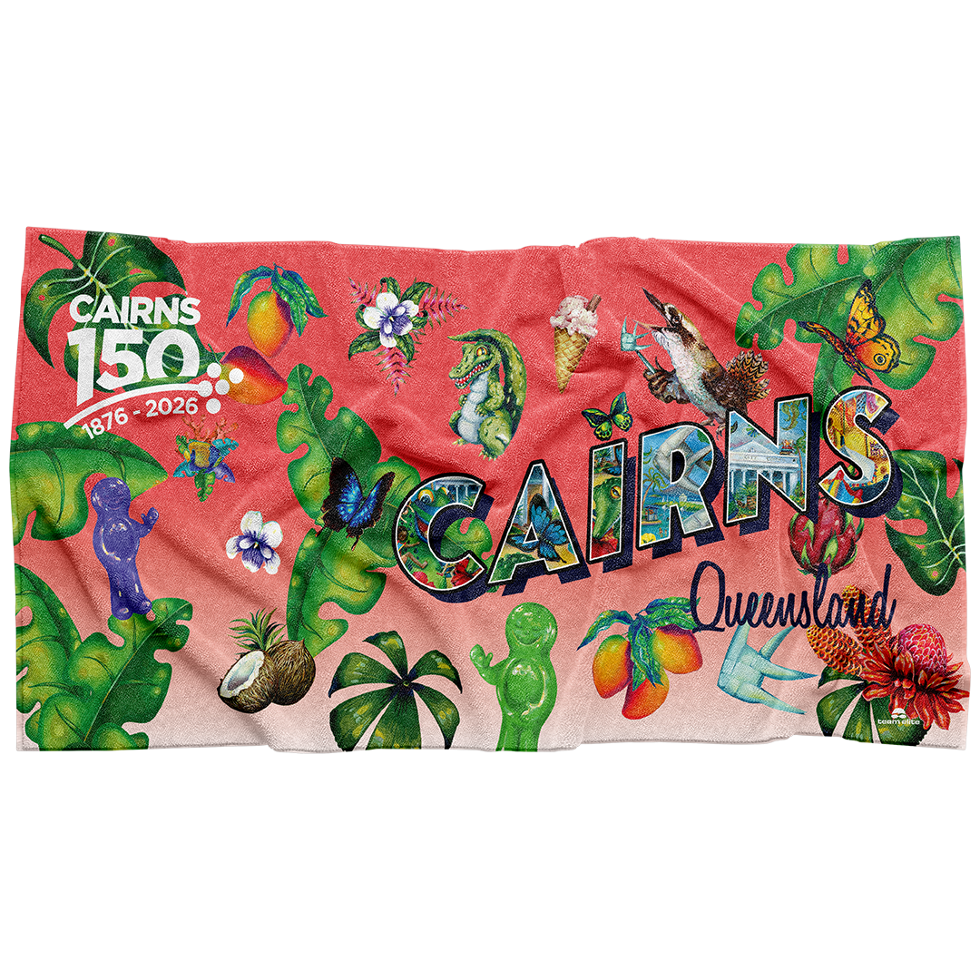 Cairns Celebrates 150 Years Beach Towel