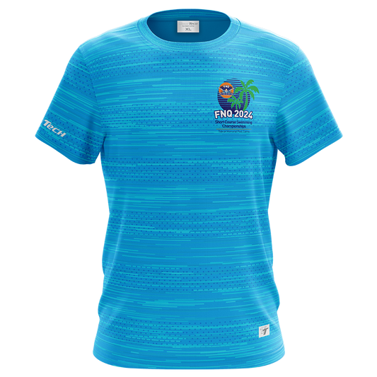 2024 FNQ Short Course 'Names' Performance Tee - Aqua