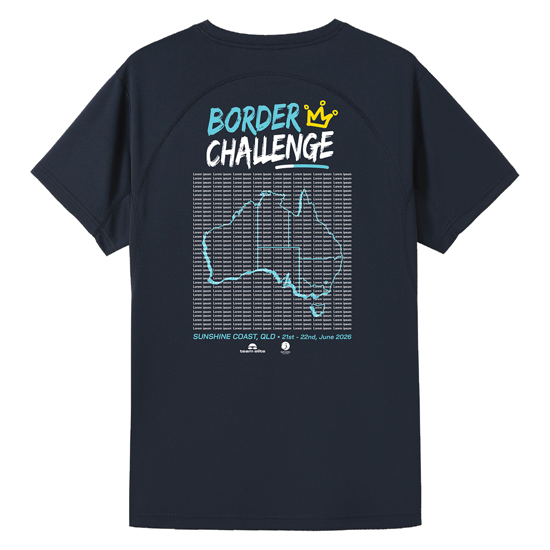 2026 Border Challenge Names T-Shirt - Navy
