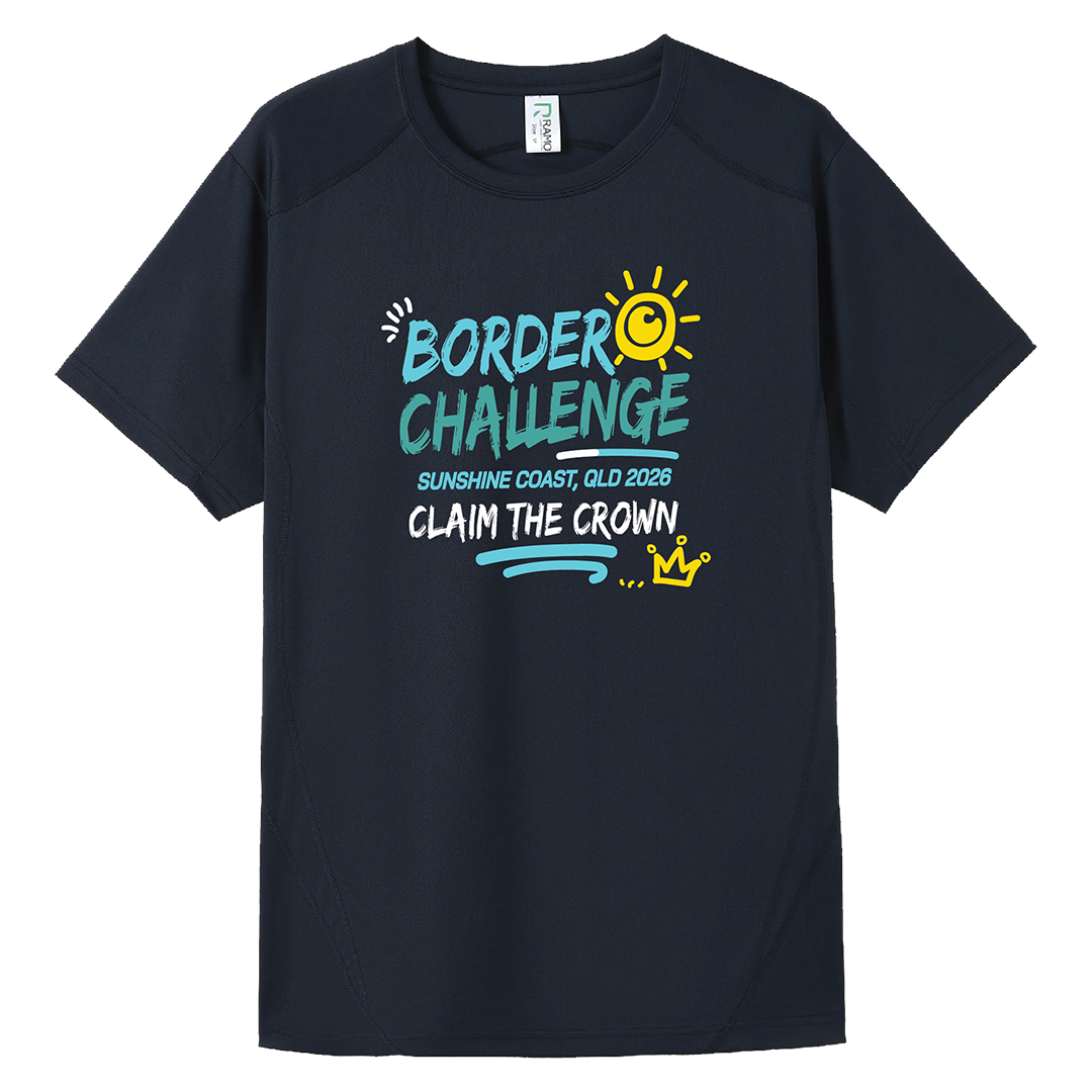 2026 Border Challenge Names T-Shirt - Navy