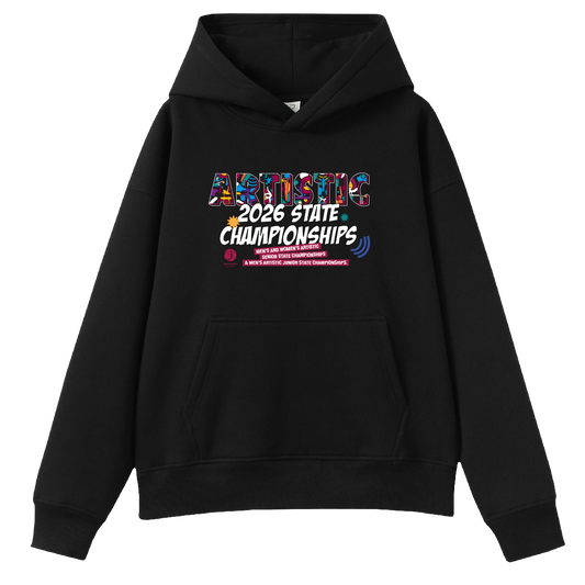 2026 GQ Artistic State Championship Hoodie - Black
