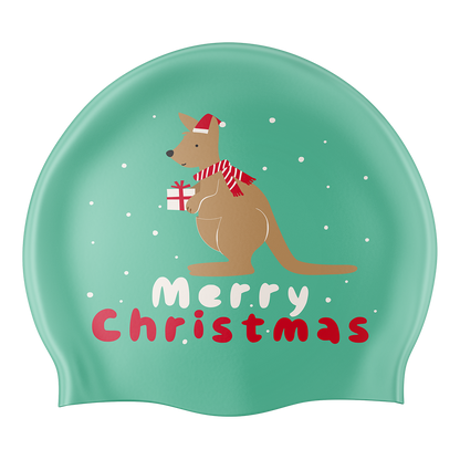 Aussie Christmas Swim Cap - Green