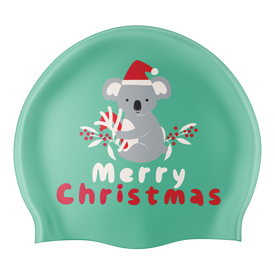 Aussie Christmas Swim Cap - Green