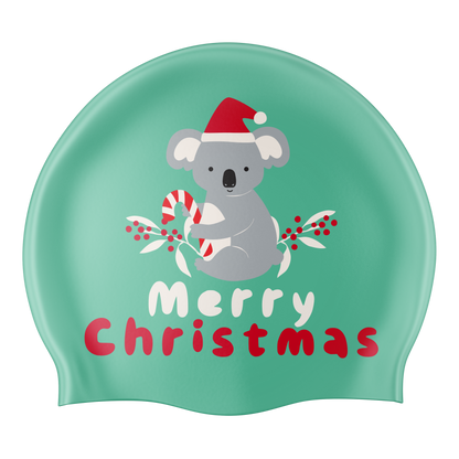 Aussie Christmas Swim Cap - Green