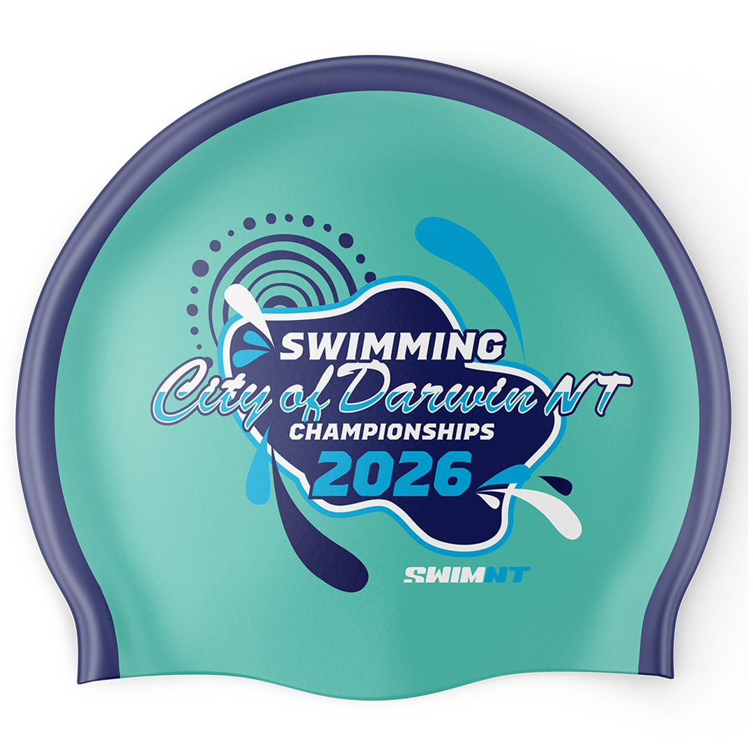 2026 Swimming NT Swim Cap - Teal/Blue