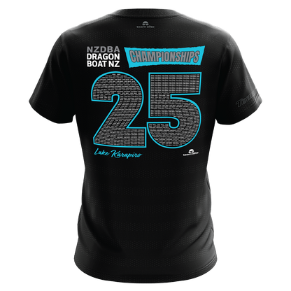 2025 NZDBA TeamTech Performance Names Tee - Black