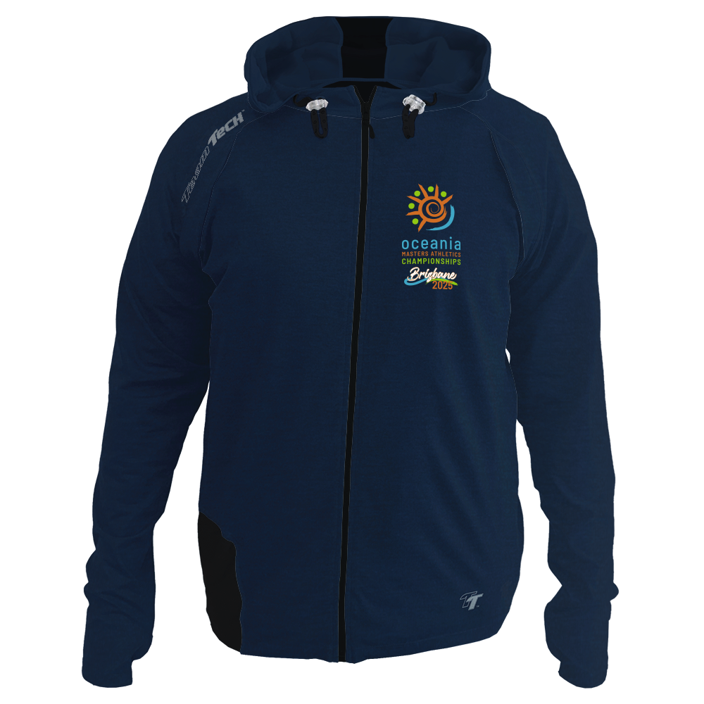 2025 OMA TeamTech Performance Zip Hoodie - Navy