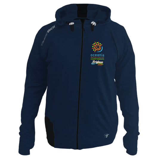 2025 OMA TeamTech Performance Zip Hoodie - Navy
