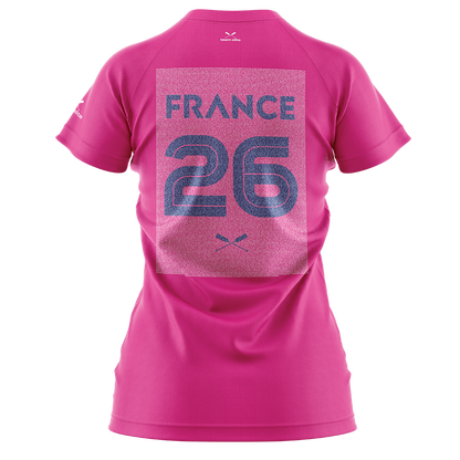 2026 FRANCE IBCPC Chemise avec nom de femme [Women Names Shirt] - Rose