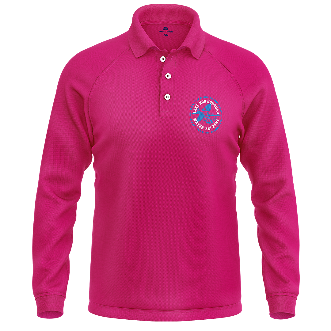 Lake Kurwongbah Long-sleeve Polo - Pink