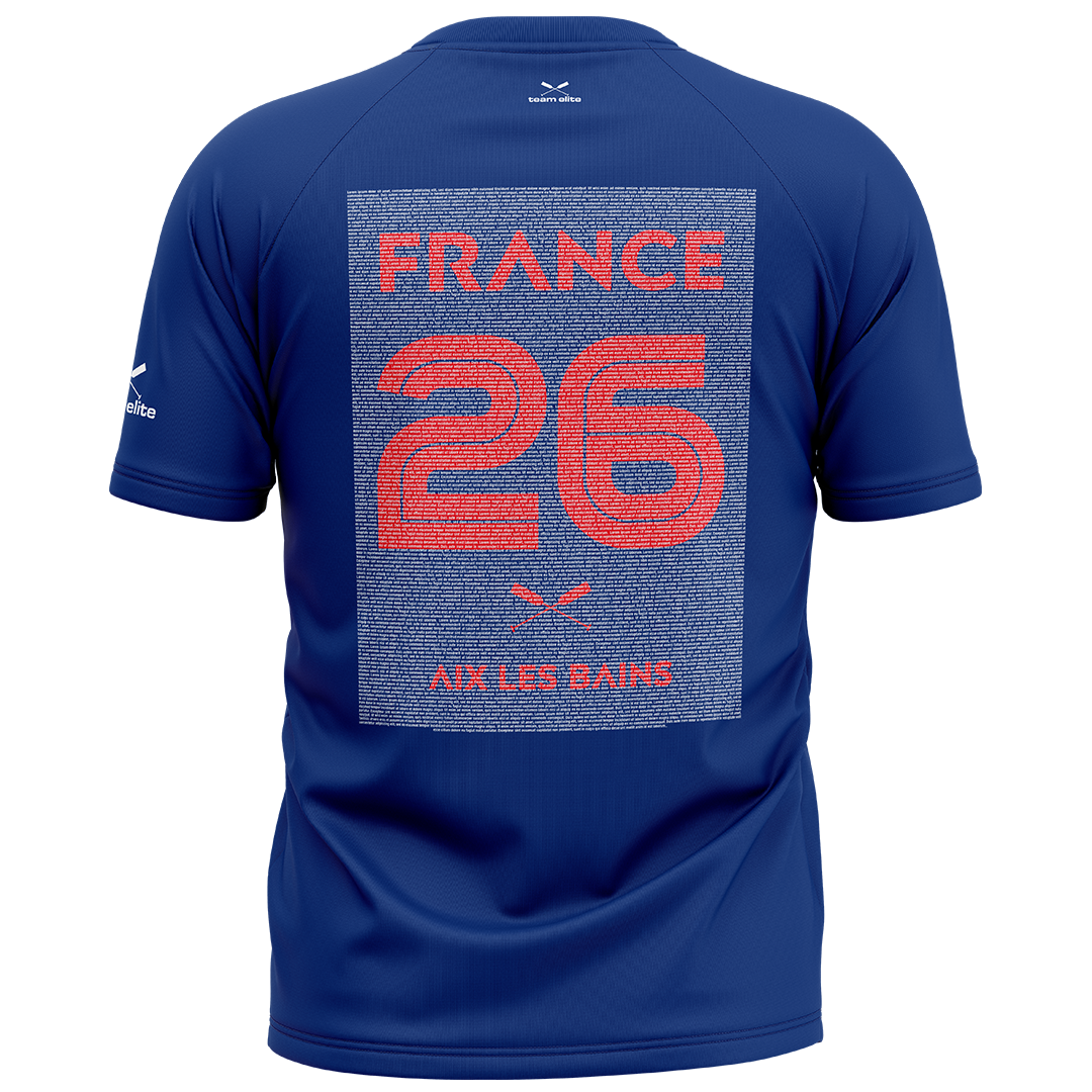 2026 FRANCE IBCPC Chemise unisexe avec prénoms [Unisex Names Shirt] - Bleu