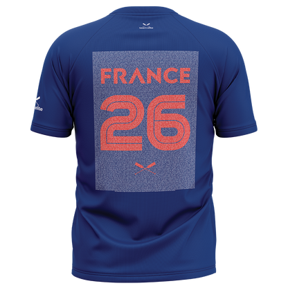 2026 FRANCE IBCPC Chemise unisexe avec prénoms [Unisex Names Shirt] - Bleu