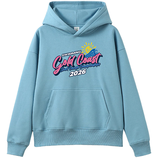 2026 Swimming Gold Coast Short Course Hoodie - Blue/Pink