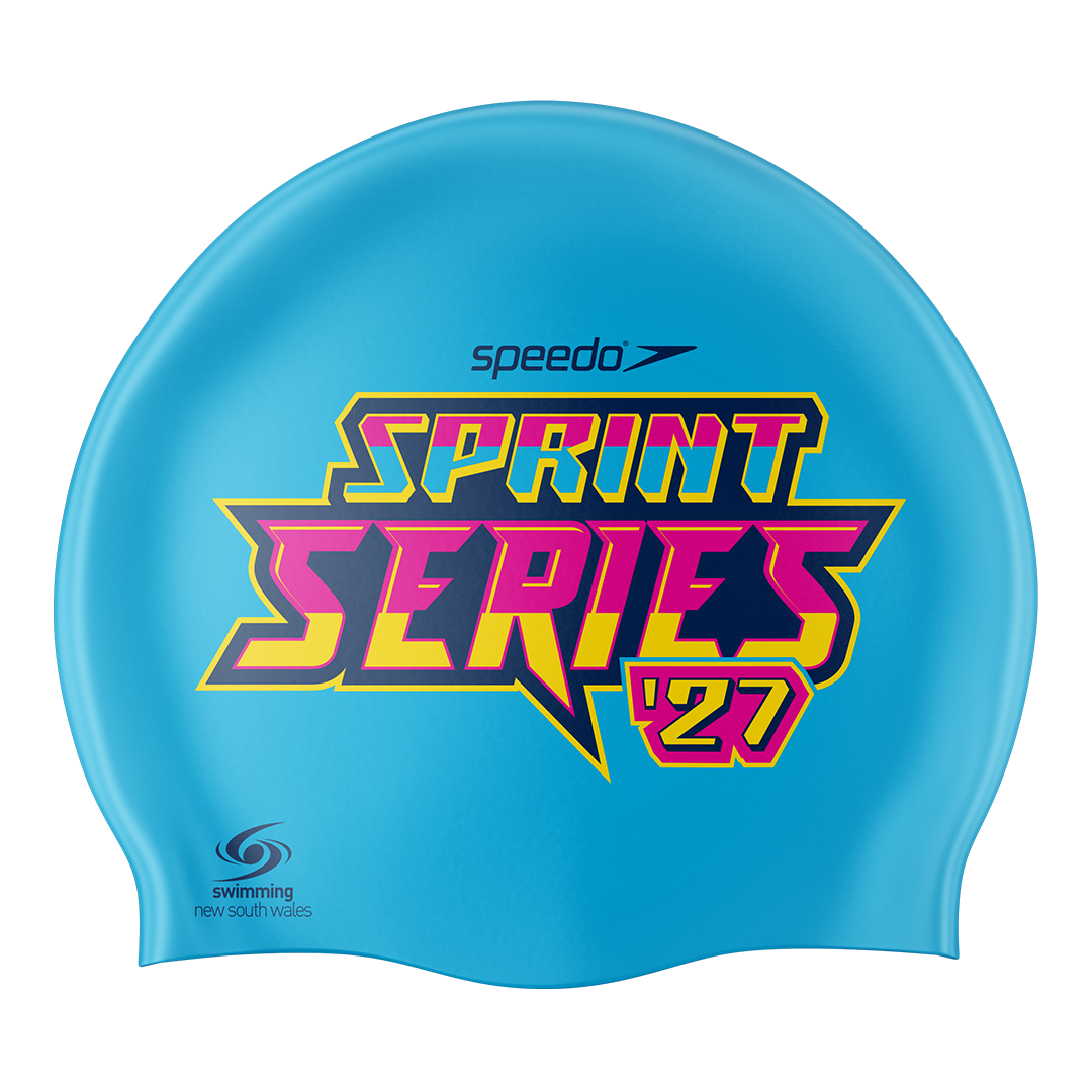 2027 SNSW Speedo Sprint Series Swim Cap - Aqua