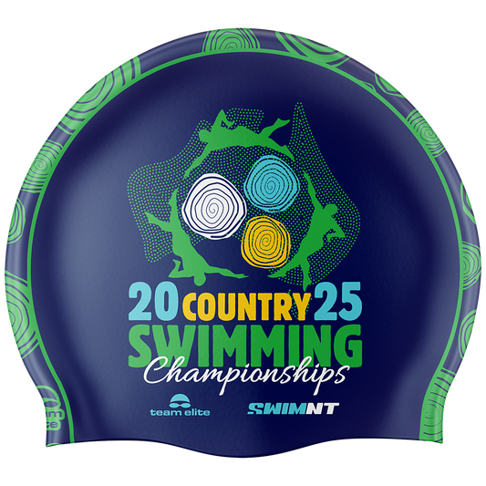 2025 Country Championships Silicone Swim Cap - Blue