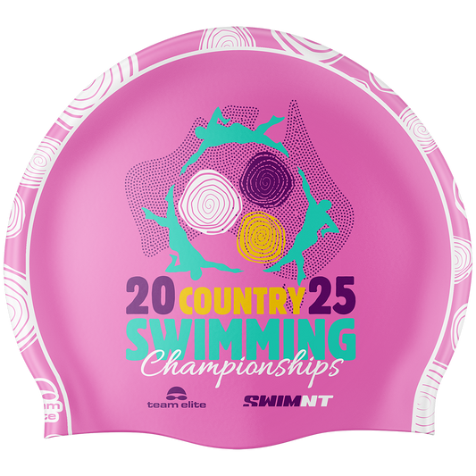 2025 Country Championships Silicone Swim Cap - Pink