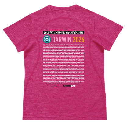 2026 Country Swimming Championships Names T-Shirt - Pink