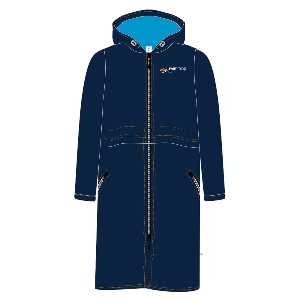 Swimming SA Deck Parka - Navy/Aqua