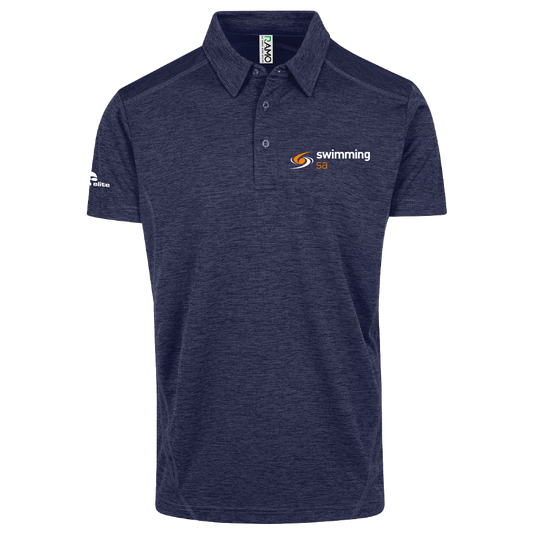 Swimming SA Navy Unisex Marl Polo - Unisex