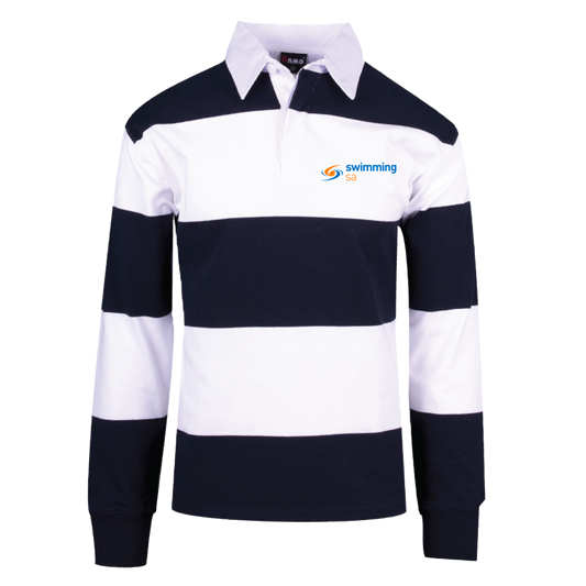 Swimming SA Navy/White Hooped Rugby Jersey