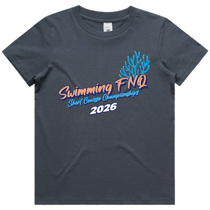 2026 Swimming FNQ Short Course Names T-Shirt - Blue