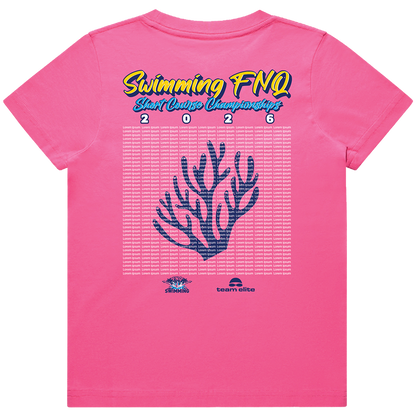 2026 Swimming FNQ Short Course Names T-Shirt - Pink