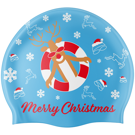 Rudolph Swim Cap - Blue