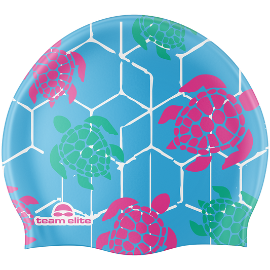Turtle Swim Cap - Aqua
