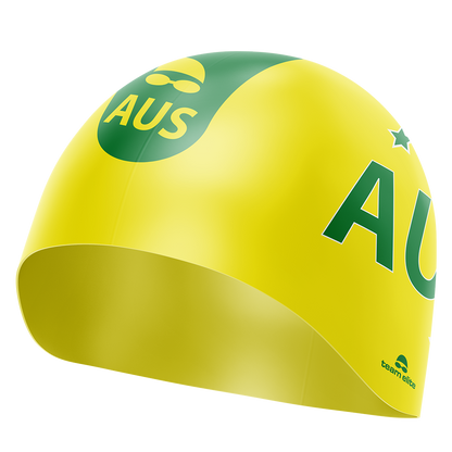 AUS Swim Cap - Yellow/Green