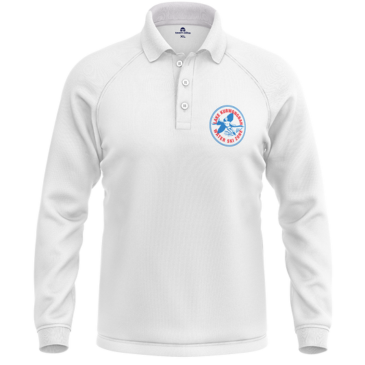 Lake Kurwongbah Long-sleeve Polo - White